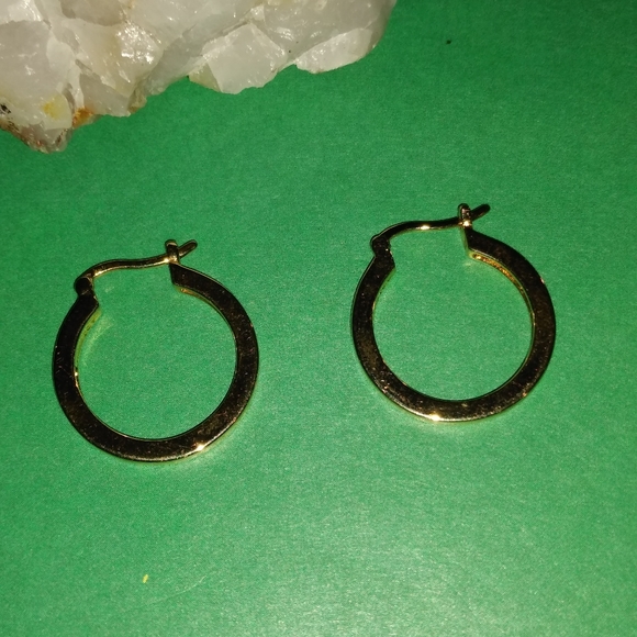 Gold over 925 loop earrings 5.8 grams - Picture 2 of 6